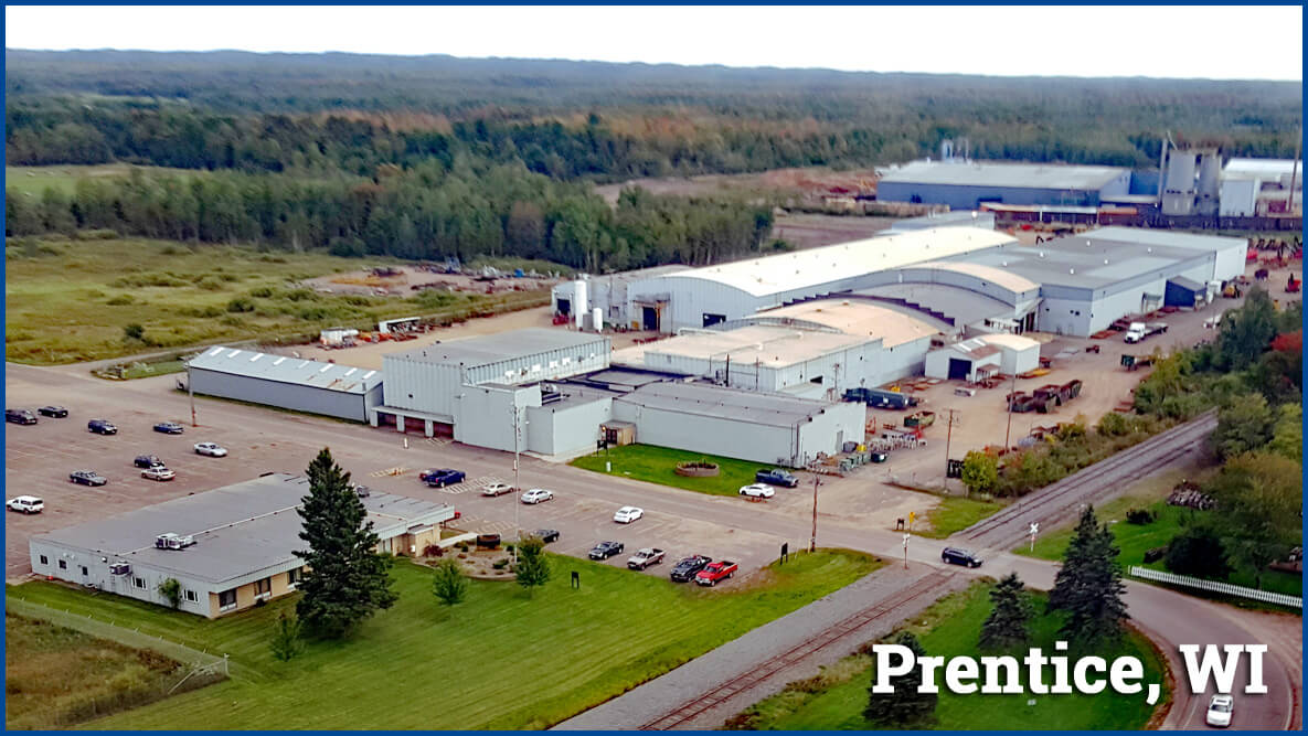 Outdoor aerial photo of the facility in Prentice, WI
