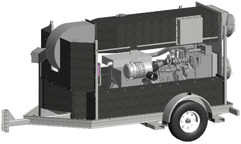 CAD Render of Mobile Ground Thaw Heater